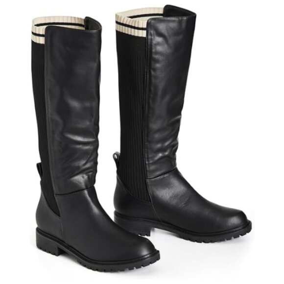 City Chic Women's Knee High Boot Elise Wide Fit Size 9W - Picture 2 of 6